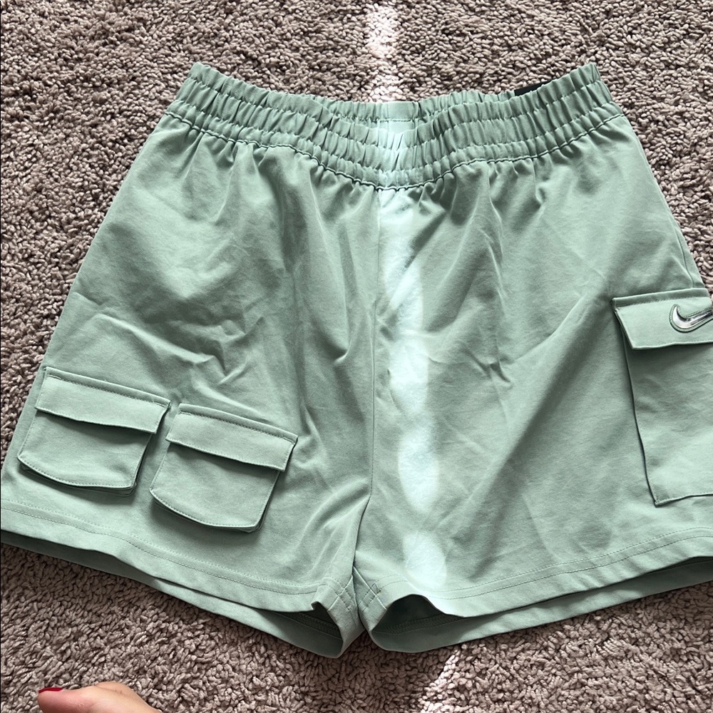 Nike Women's Light Green Cargo Shorts